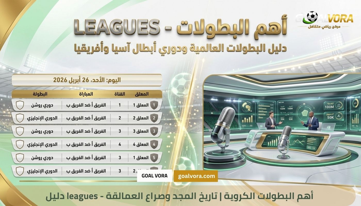 دليل leagues – أهم البطولات الكروية دليل leagues - أهم البطولات الكروية | تاريخ المجد وصراع العمالقة