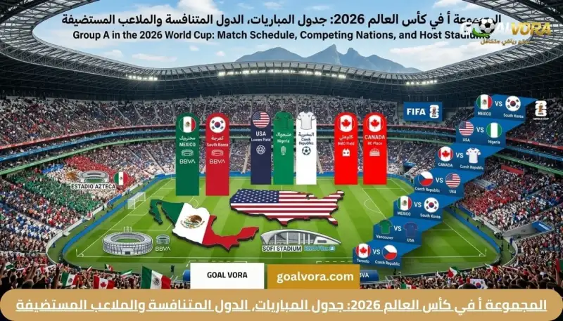 المجموعة أ في كأس العالم 2026: جدول المباريات، الدول المتنافسة والملاعب المستضيفة