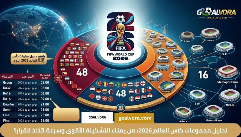 تحليل مجموعات كأس العالم 2026: من يملك التشكيلة الأقوى وسرعة اتخاذ القرار؟ تحليل مجموعات كأس العالم 2026: من يملك التشكيلة الأقوى وسرعة اتخاذ القرار؟