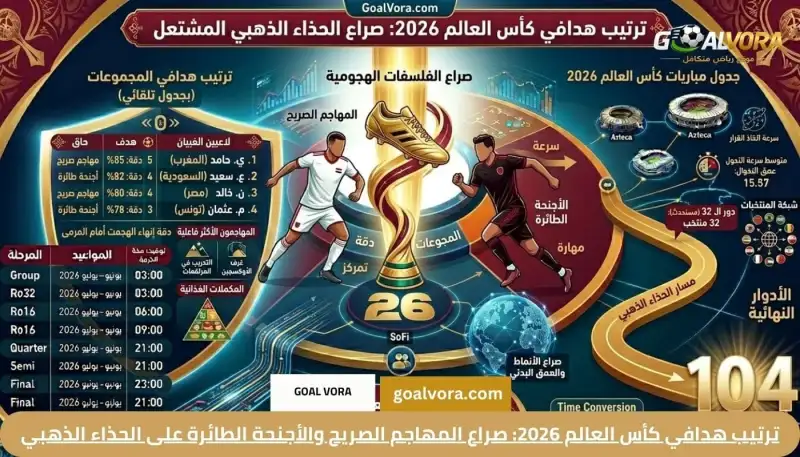 ترتيب هدافي كأس العالم 2026: صراع المهاجم الصريح والأجنحة الطائرة على الحذاء الذهبي