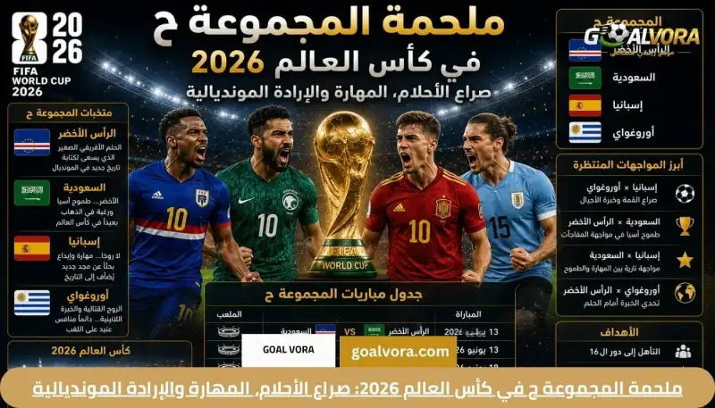 ملحمة المجموعة ح في كأس العالم 2026: صراع الأحلام، المهارة والإرادة المونديالية