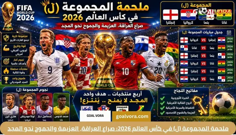 ملحمة المجموعة (ل) في كأس العالم 2026: صراع العراقة، العزيمة والجموح نحو المجد