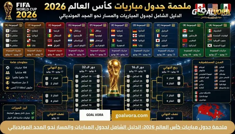 ملحمة جدول مباريات كأس العالم 2026: الدليل الشامل لجدول المباريات والمسار نحو المجد المونديالي